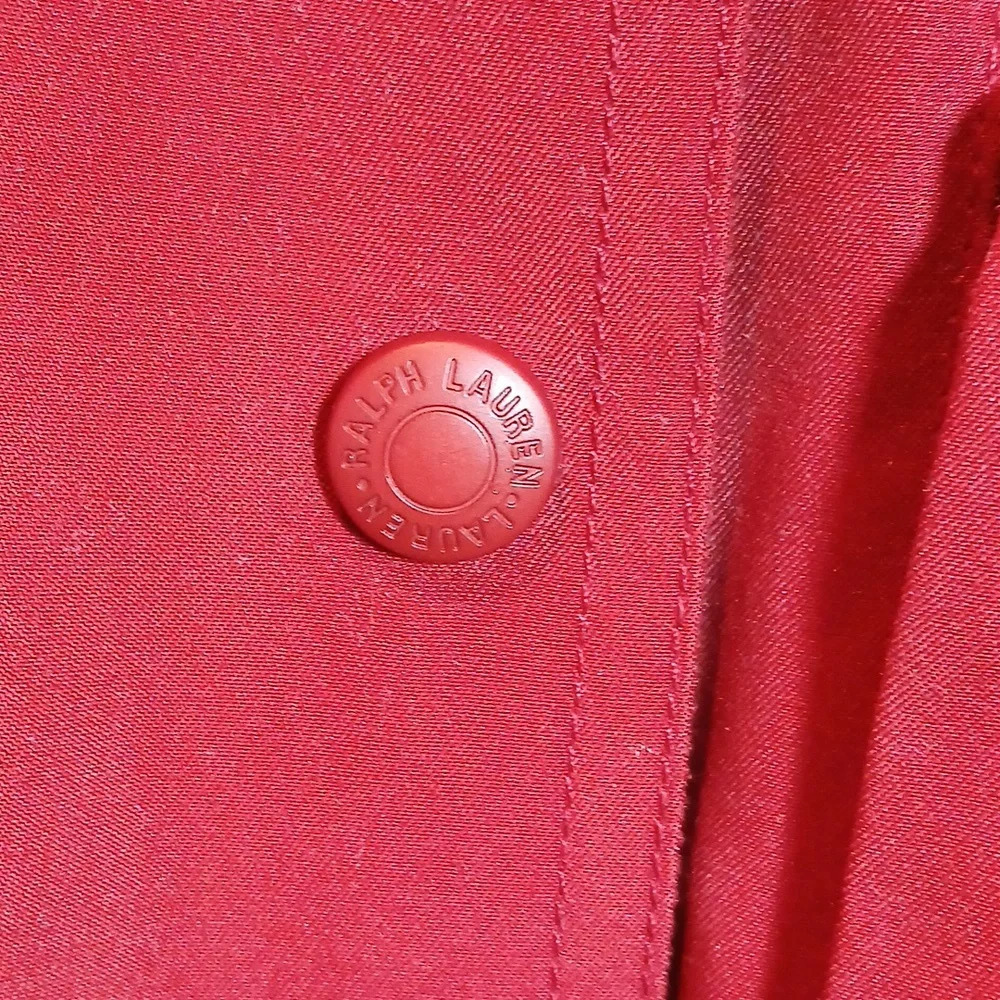 Ralph Lauren Women's Puffy Fleece Lined jacket Packable Hood in red size M/P - Picture 11 of 13